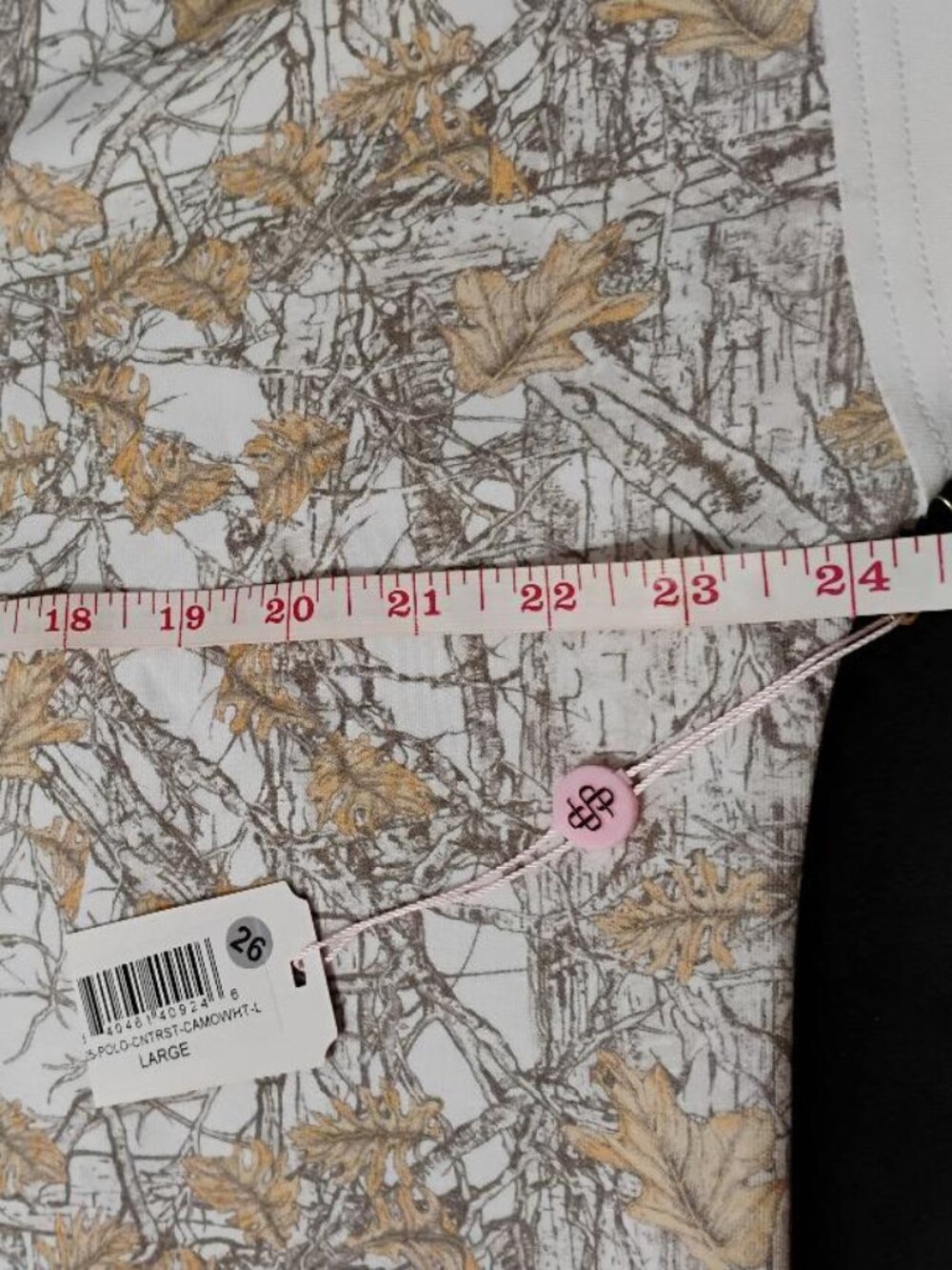 Simply Southern Polo Camo White Contrast Long Sleeve Size L NWT - Picture 5 of 8